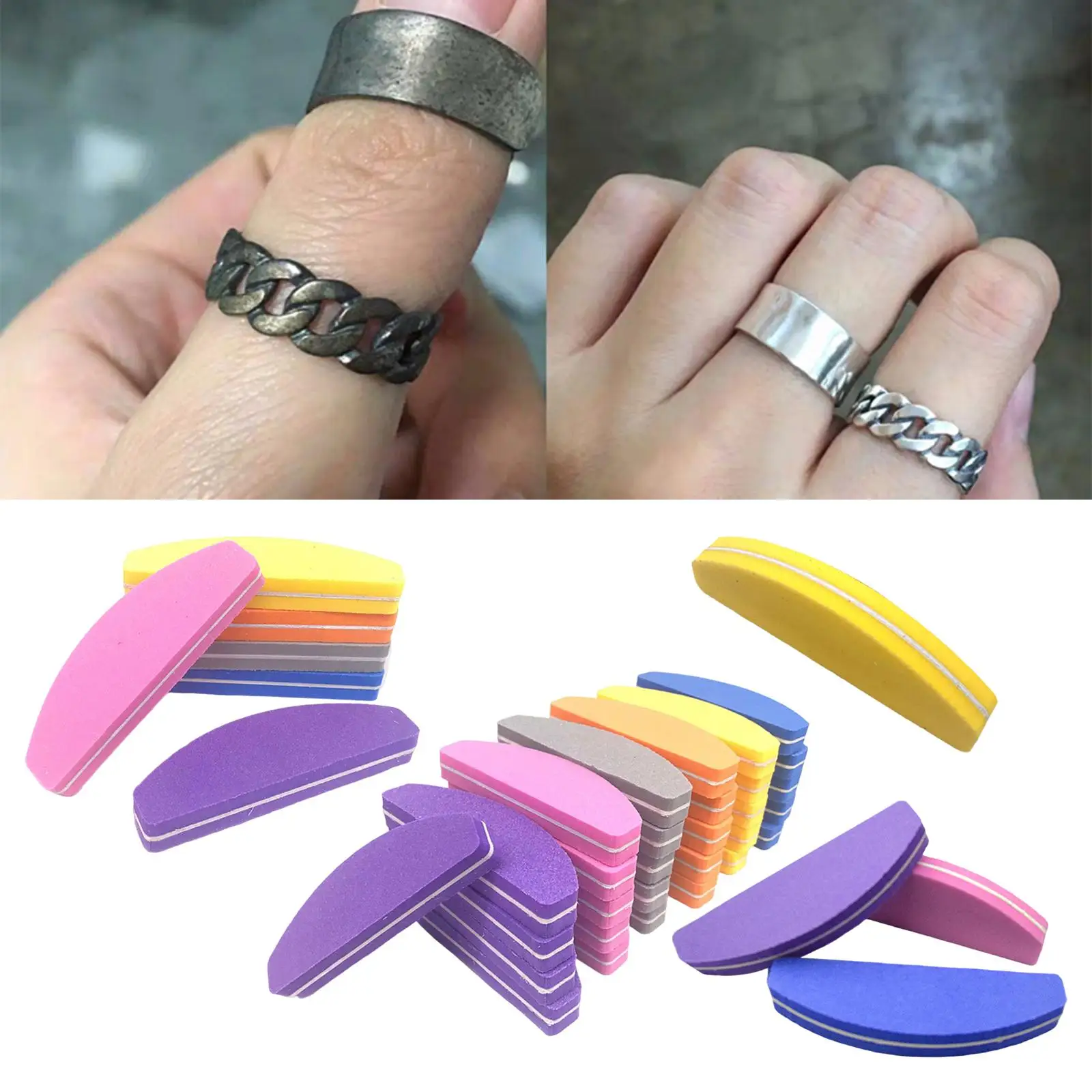 40x Nail Buffer Blocks 100/180 Grit Manicure Tools Nail Accessories
