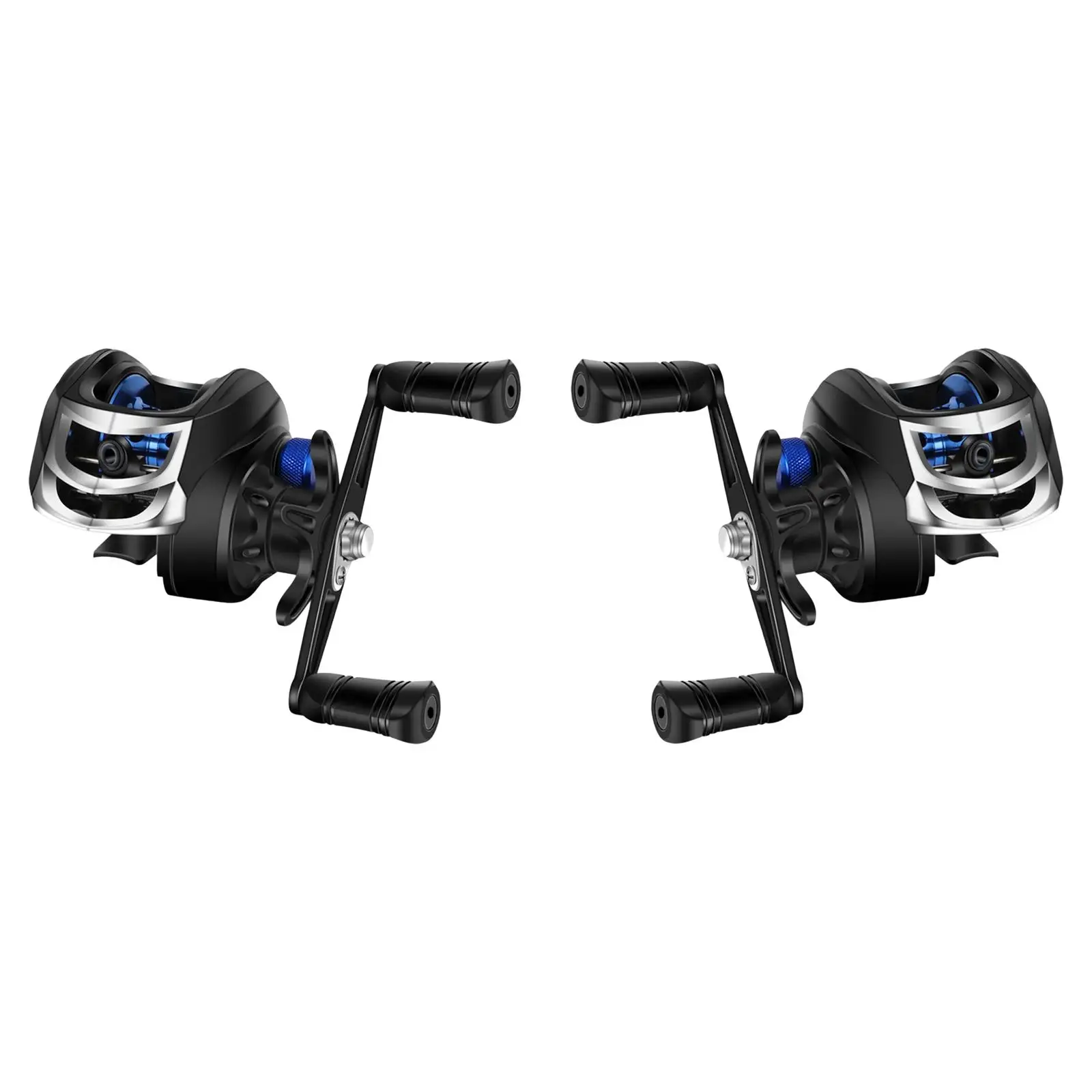 Baitcasting Reel Comfortable Handle Baitcaster High Speed 17.6lb Max Drag for Sea Fishing