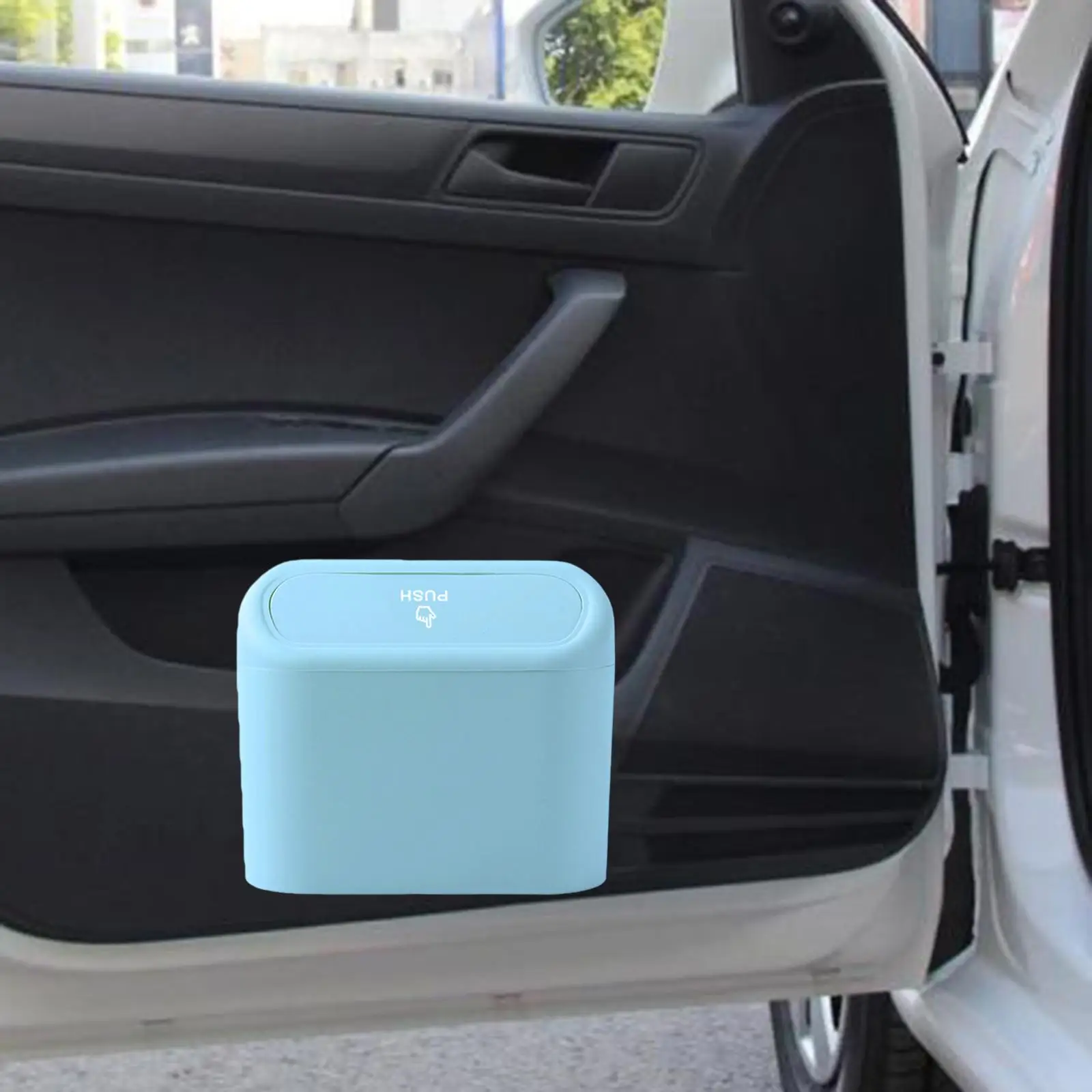 Car Trash Bin Pressing Car Garbage Container for Automotive Home Auto