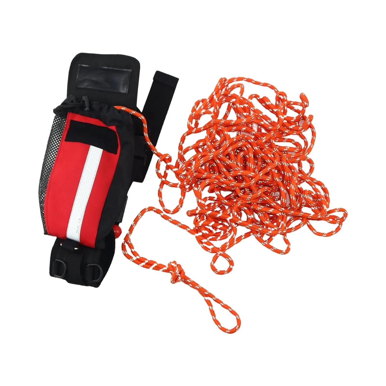 Reflective Rope Throw Bag High Visibility Accessories Device for Rafting Buoyant Dinghy Swimming Kayaking Ice Fishing