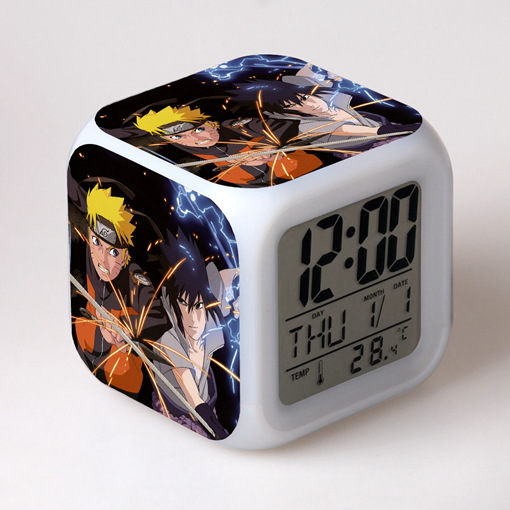 Narut Sasuke & Kakashi LED Alarm Clock - Digital Night Light