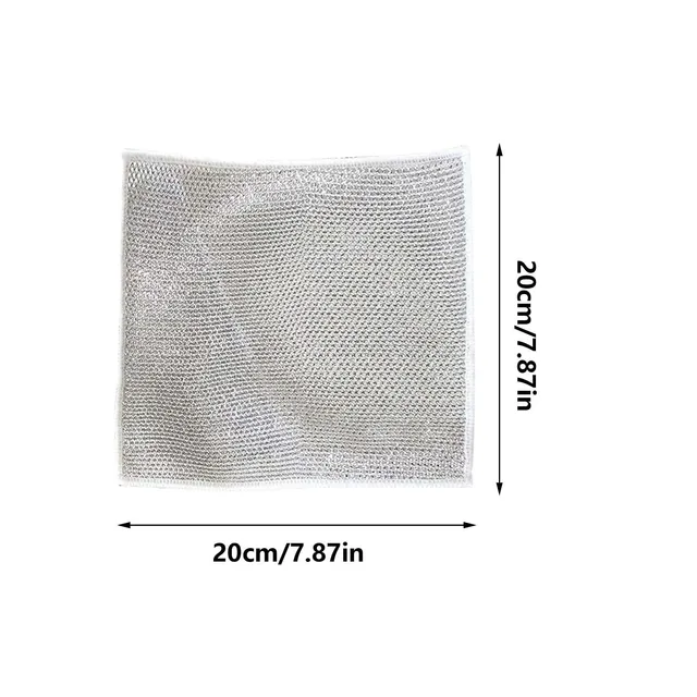 20cm Steel Wire Dishcloths Double -layer Non -stick Oil Iron