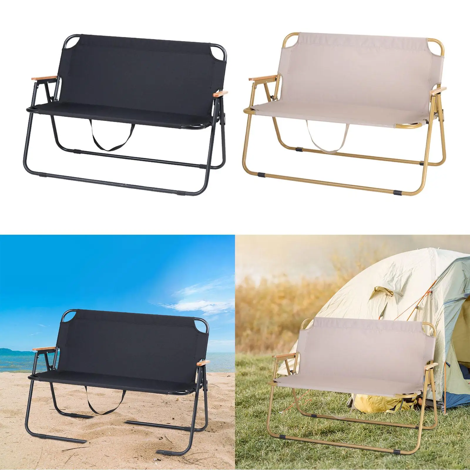 Folding Camping Chair Outside Travel Lightweight Patio Fishing Outdoor Camping Seat Double Chair Camp Chair Armchair Beach Chair