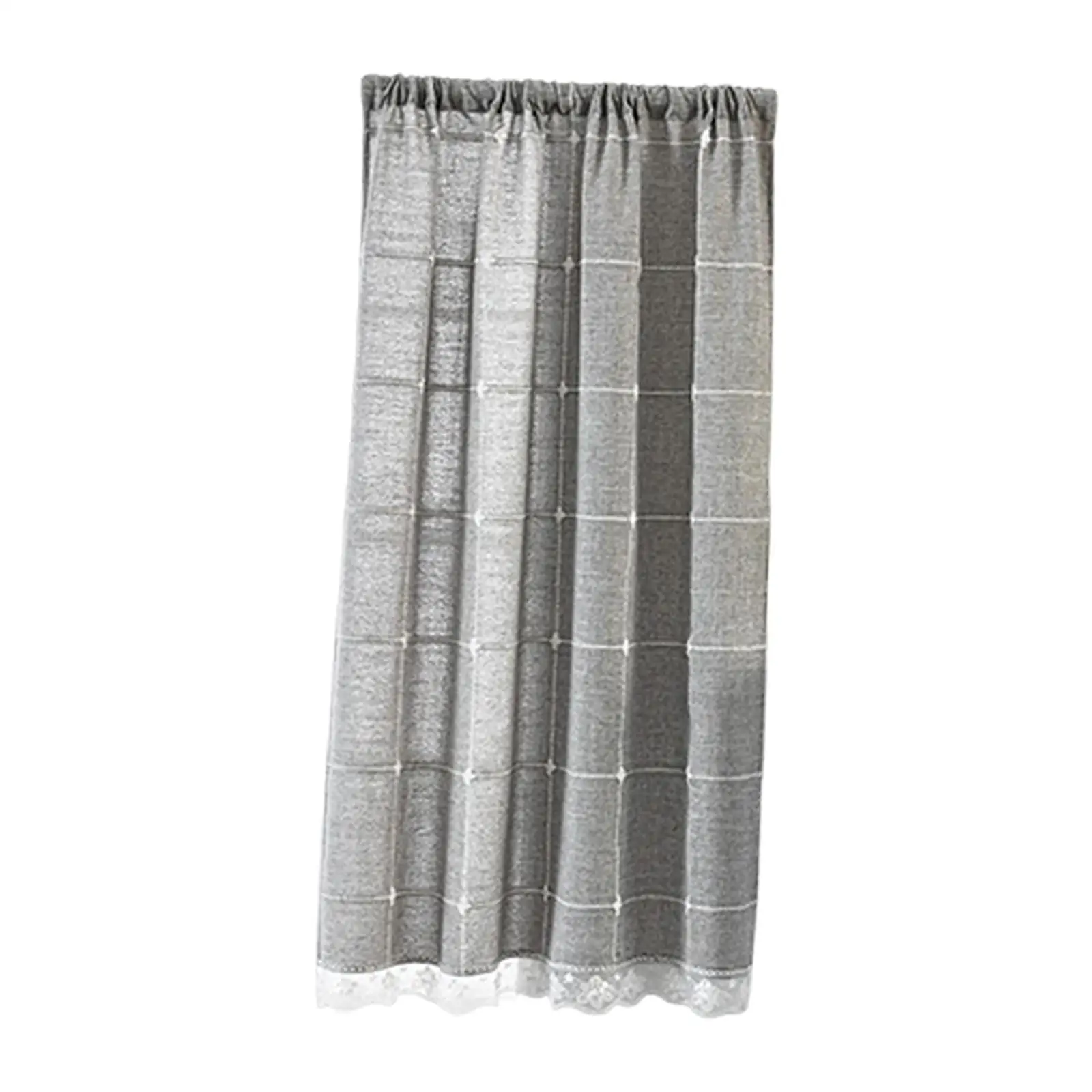 Fashion Rod Pocket Curtain Translucent Privacy Drapes for Patio Door Bedroom