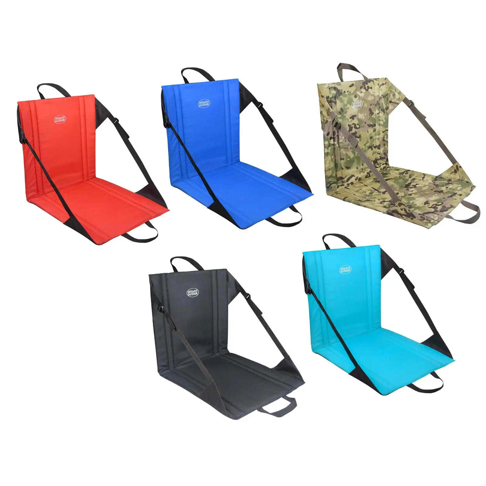 Large Folding Stadium Seat Cushion Sit Mat Picnic Pad Blanket Lightweight Rug for Camping Sporting  with Backrest Hiking 