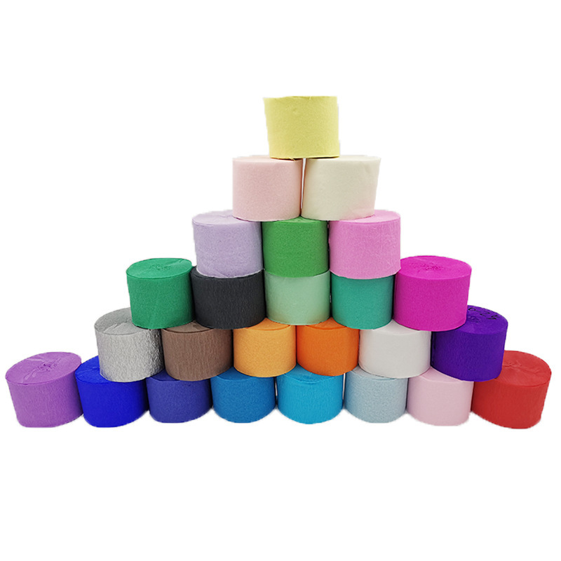 25m x 4,5cm Party-Girlande aus Faltenpapier, Dekorationen, DIY bunte Krepppapier-Girlande für Kinder-, Baby-, Geburtstags- und Hochzeitsdekoration – Detail 2