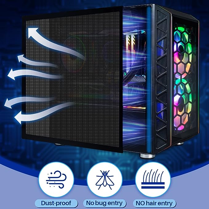 Description Picture 5 of item1M DIY PC Case Dust Mesh Filter PVC Dustproof Mesh Filter Cover Black Computer Cooler Fan Dust Filter for Fan Cooler Baffle