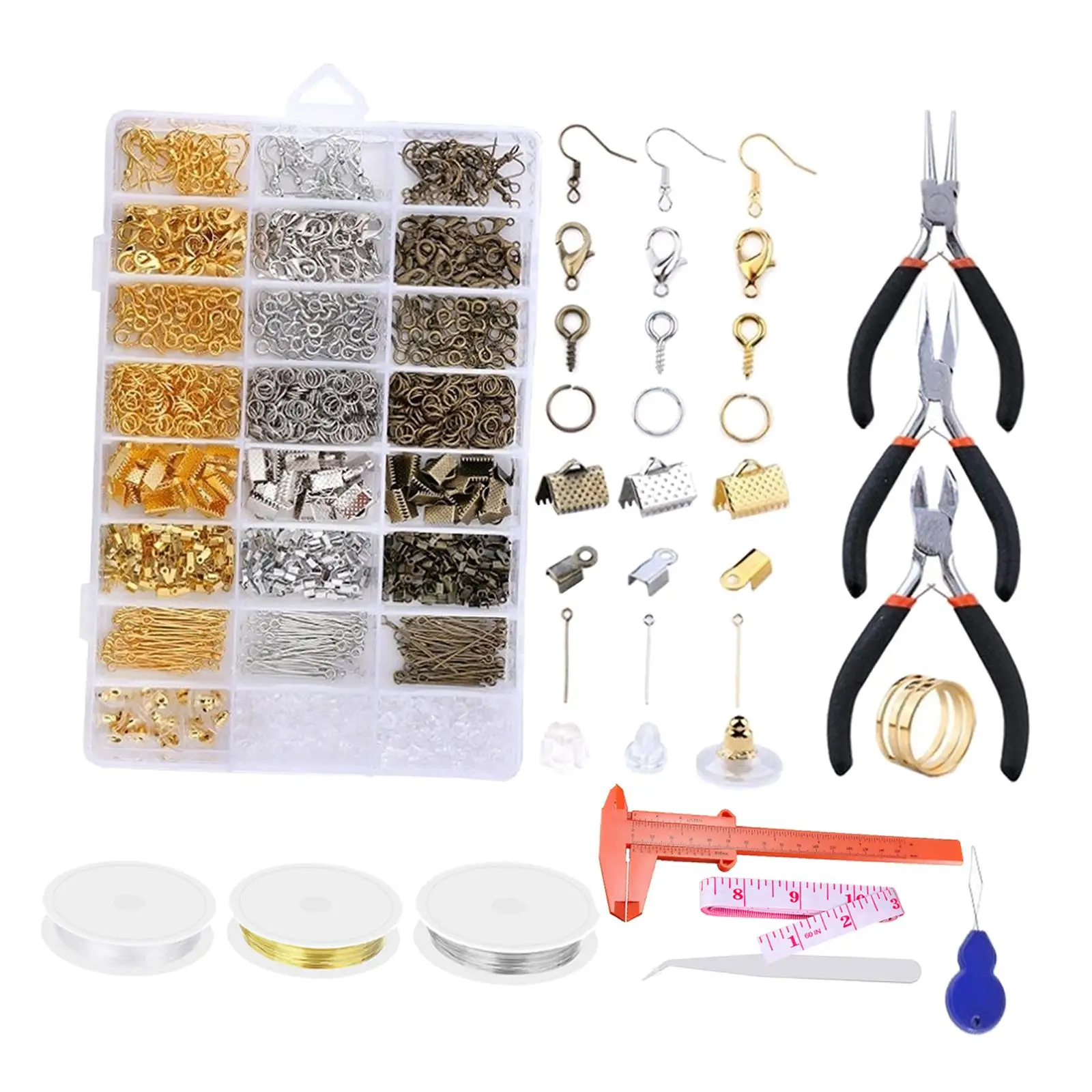 1321x Jewelry Making Supplies Kit DIY Bracelet Necklace Earring Findings