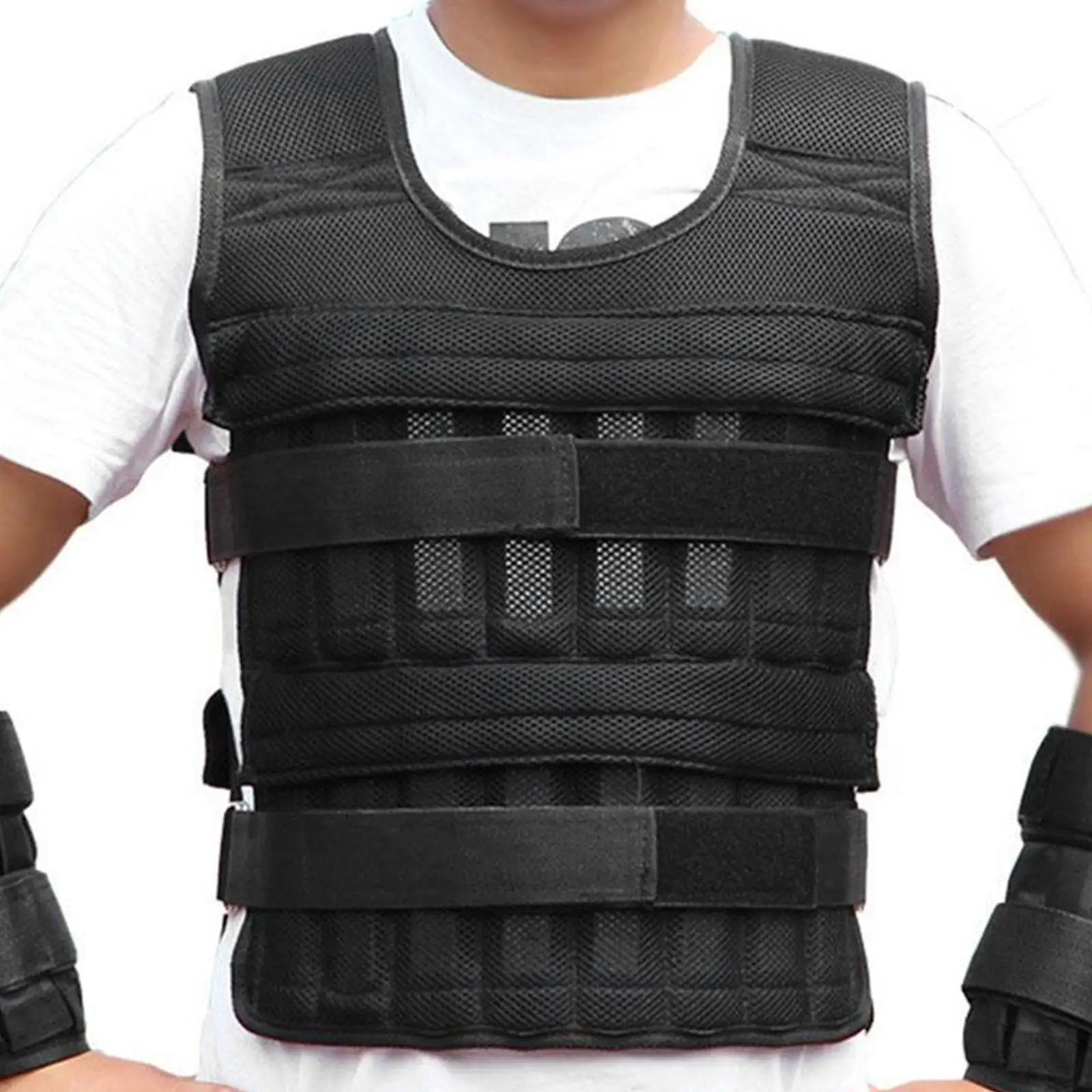 50KG Weight Vest For Boxing Weight Training Workout Fitness Gym Equipment Adjustable Waistcoat Jacket sand cloth