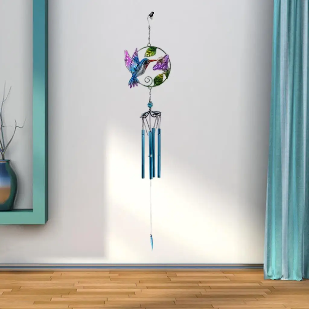 Stained Glass Bird Wind Chime Hanging Pendant Ornaments