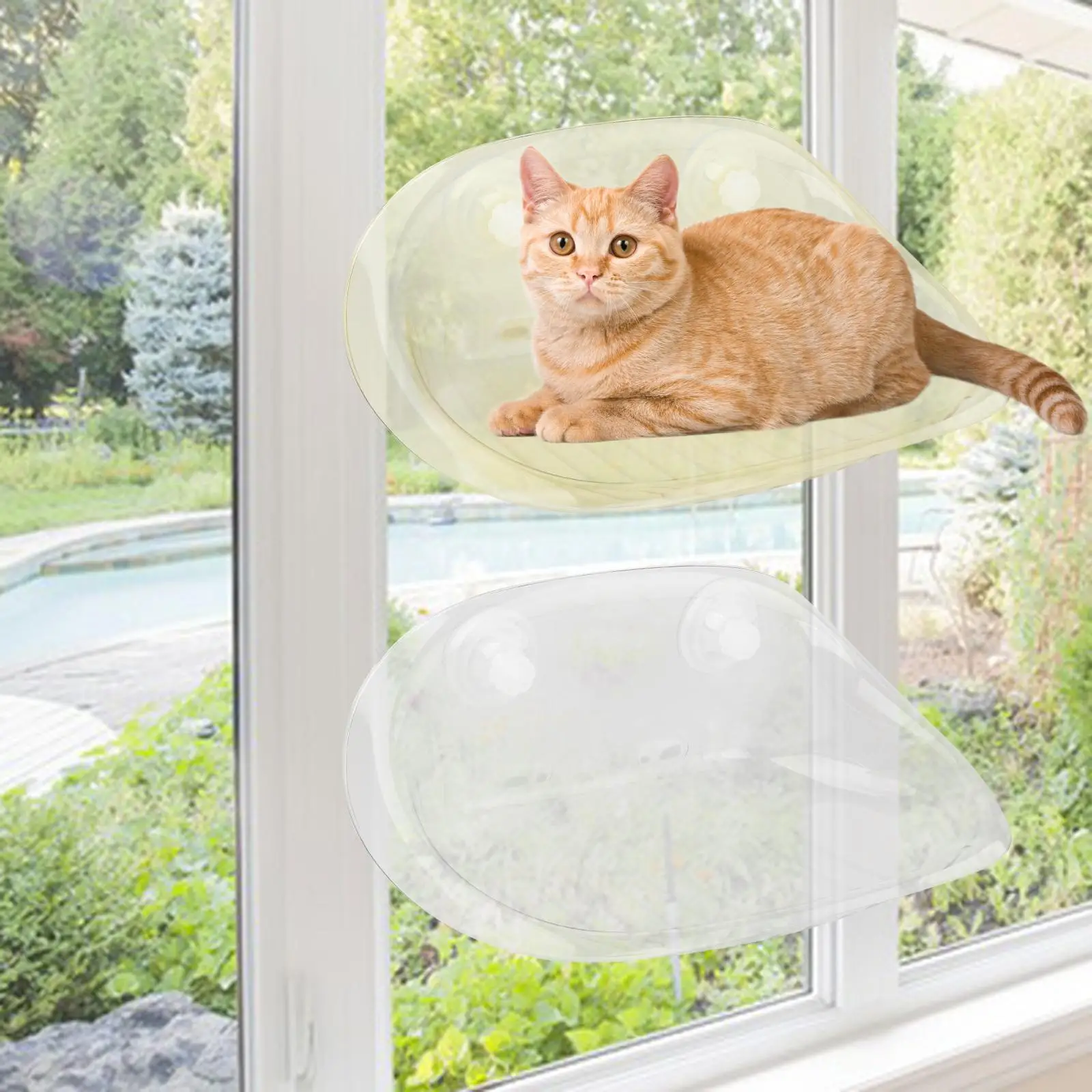 Cat Window Perch Cat Hammock for Sun Bathing Space Saving Cat Resting Shelf Sunny Seat Cat Window Bed Window Mount Hammock
