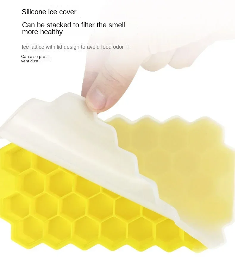 Silikon-Eisblock form 37 mit Deckel Waben netz 37 stapelbare DIY-Eisform wieder verwendbare Form in Lebensmittel qualität