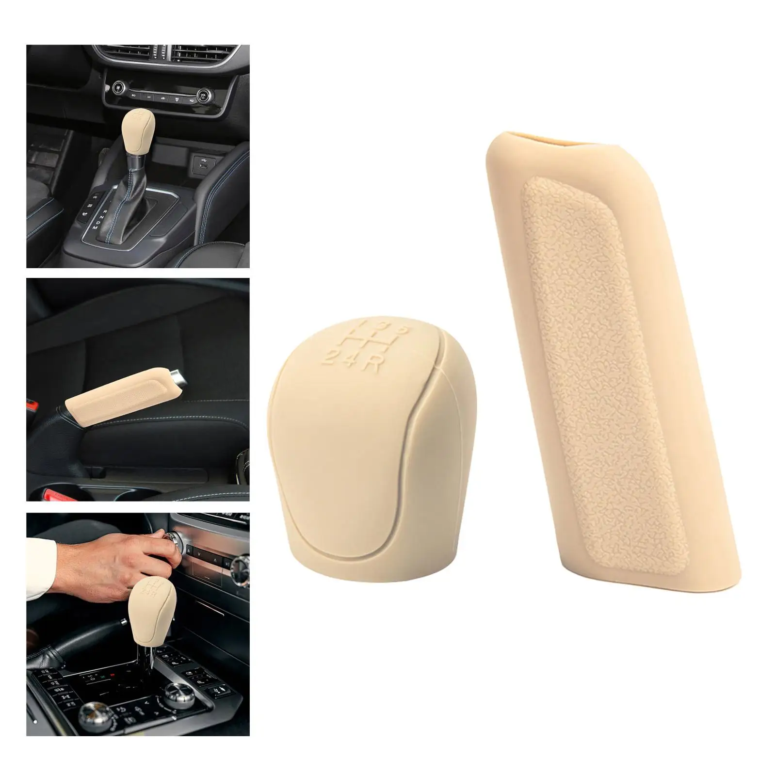 Gear Shift Knob Cover Silicone Handbrake Grip Cover for Ford Focus Replacement