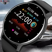 Lige 2022 novo relógio inteligente masculino tela de toque completa esporte fitness relógio ip67 à prova dip67 água bluetooth para android ios smartwatch masculino + caixa