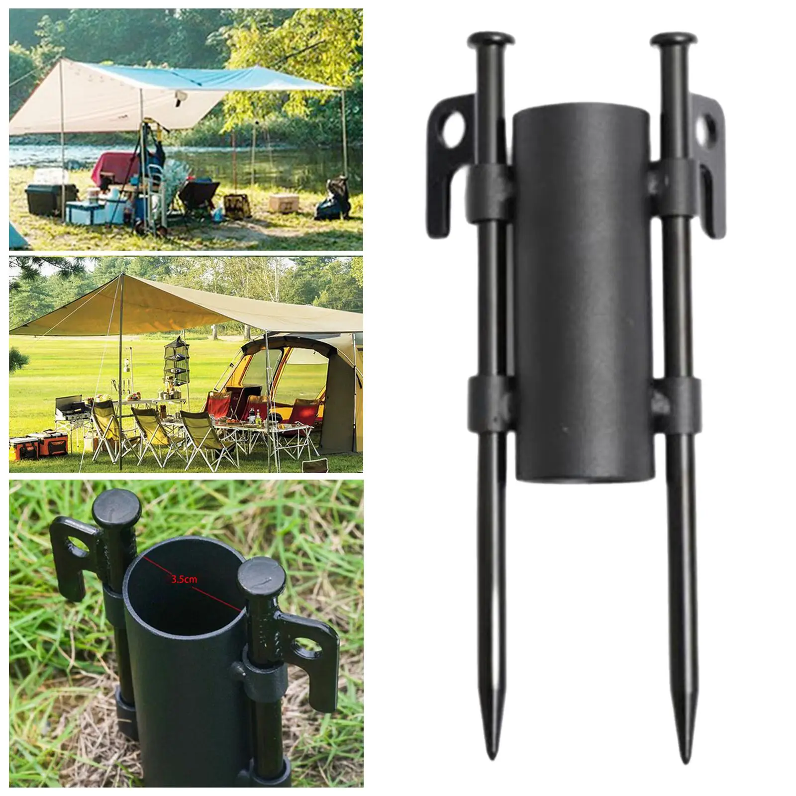 Camping Tent Rod Holder Tarp Pole Fixator for Outdoor Camping Fishing Picnic Tent