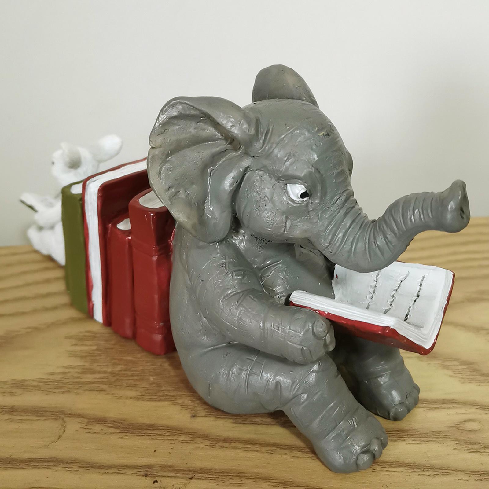Elephant and Rabbit Statue Animals Sculpture Art Crafts for Porch Garden
