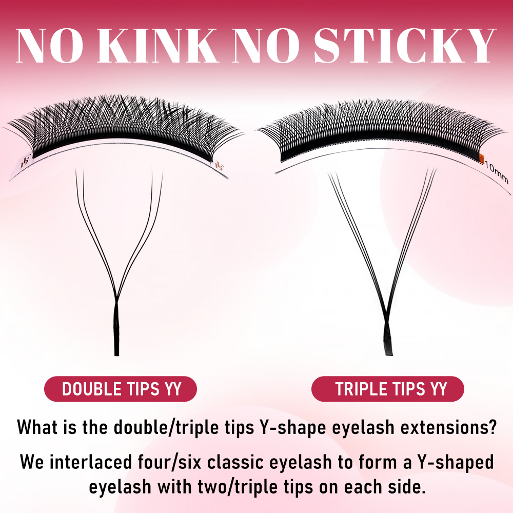 Best of Fadvan YY Shape Eyelashes Extension 2D / 3D Soft Faux Mink Eyelash Premade Fan Lashes Extension Split Tip Makeup Supplies Cilios Y Reviews & Tips - Image 2