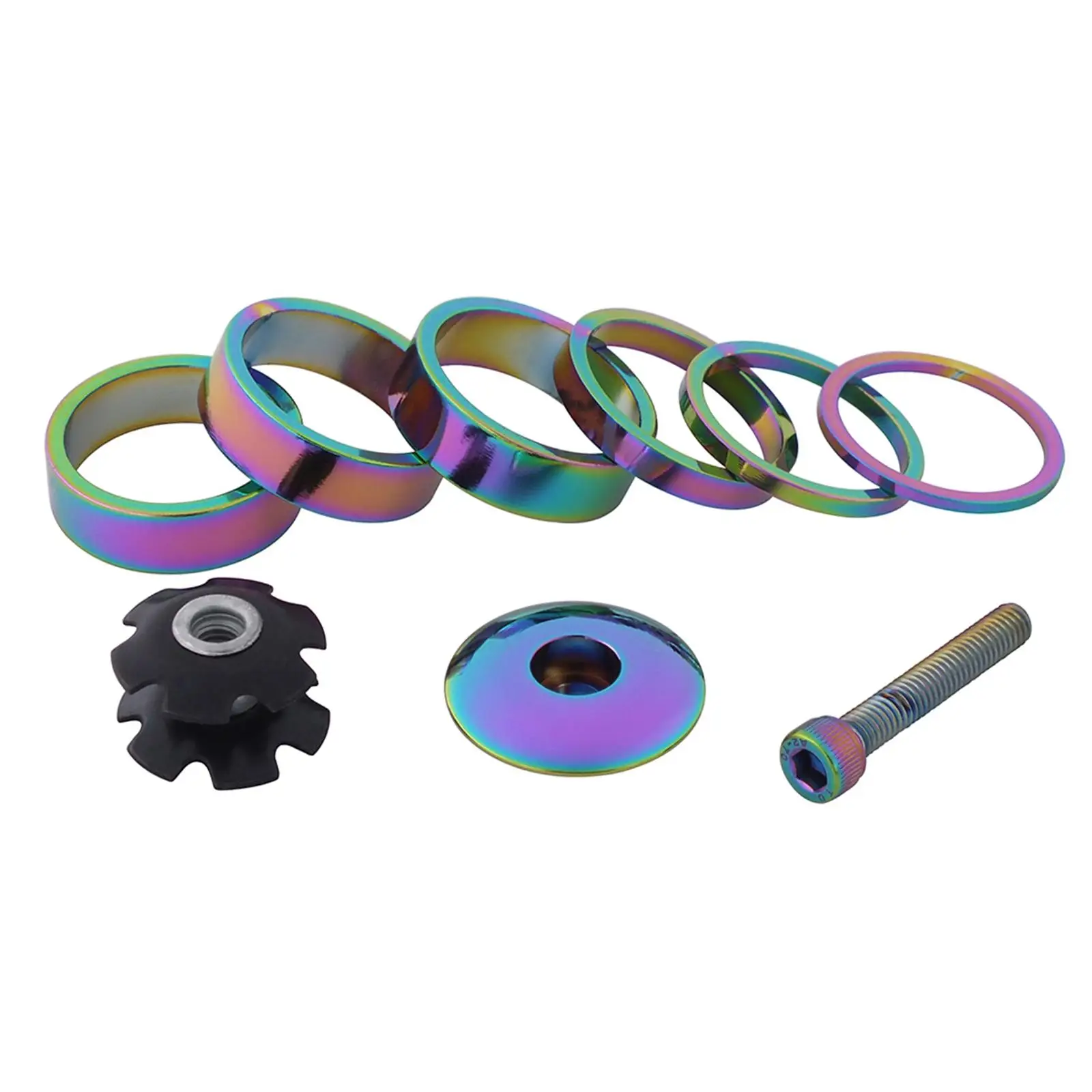 6Pcs Bicycle Headset Spacers 1-1/8