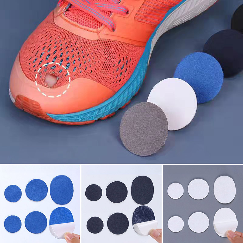 Description Picture 2 of item4/6pcs Sneaker Repair Patches Self-adhesive Running Shoes Insole Heel Patch Mesh Lining Torn Hole Sticker Foot Care Tool