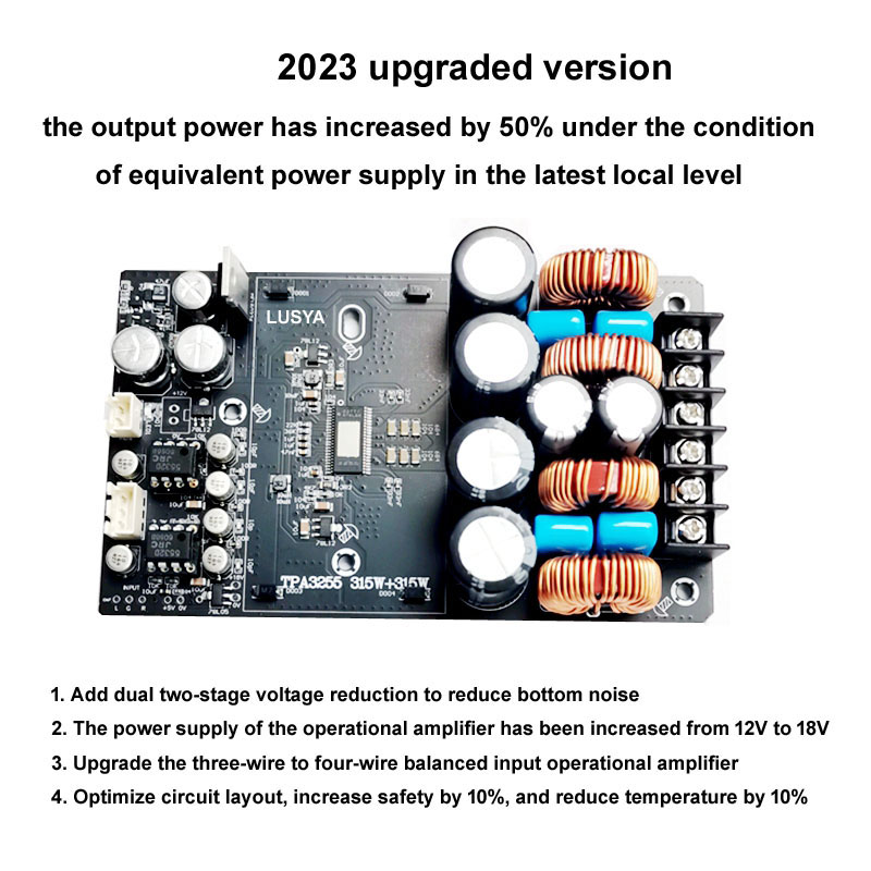 lusya versão atualizada pbtl estéreo classe digital alta potência placa amplificador de alta fidelidade
