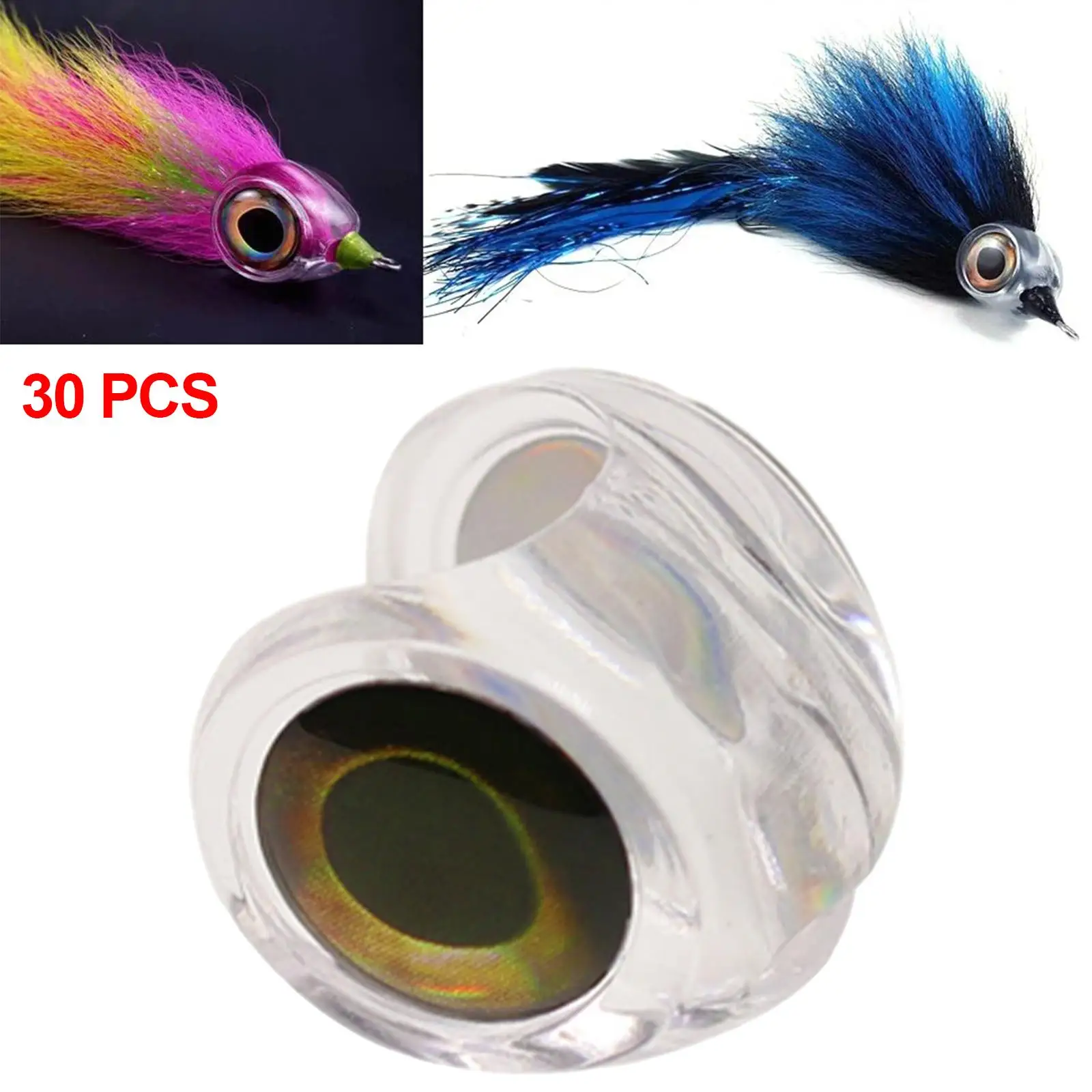 30 Pieces Fly Tying Fish Mask Make Streamer Crafts Durable Bait for Outdoor