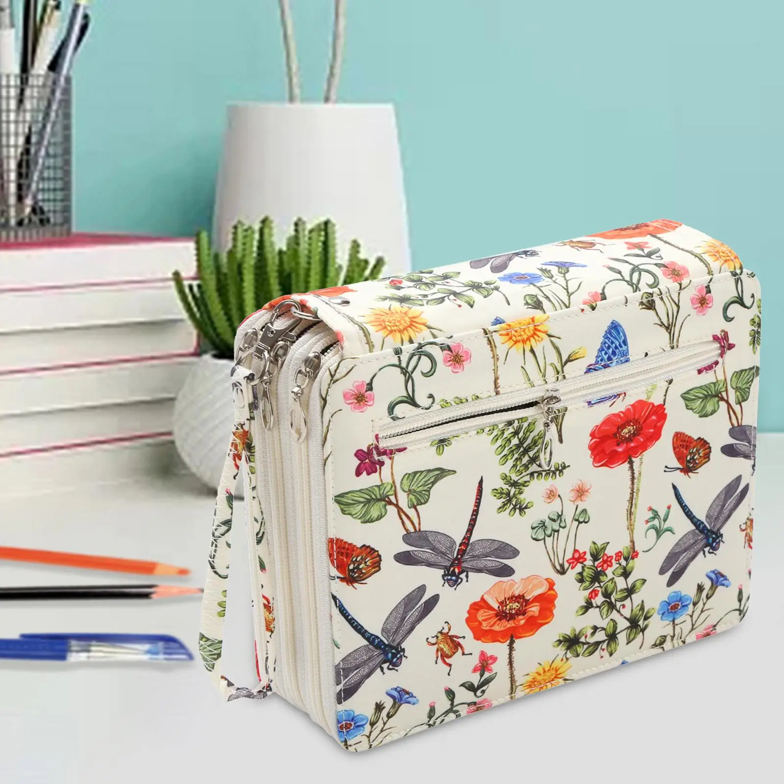 Watercolor Bag 120 Slot Storage Colored Pencil Case for Travel School Adults