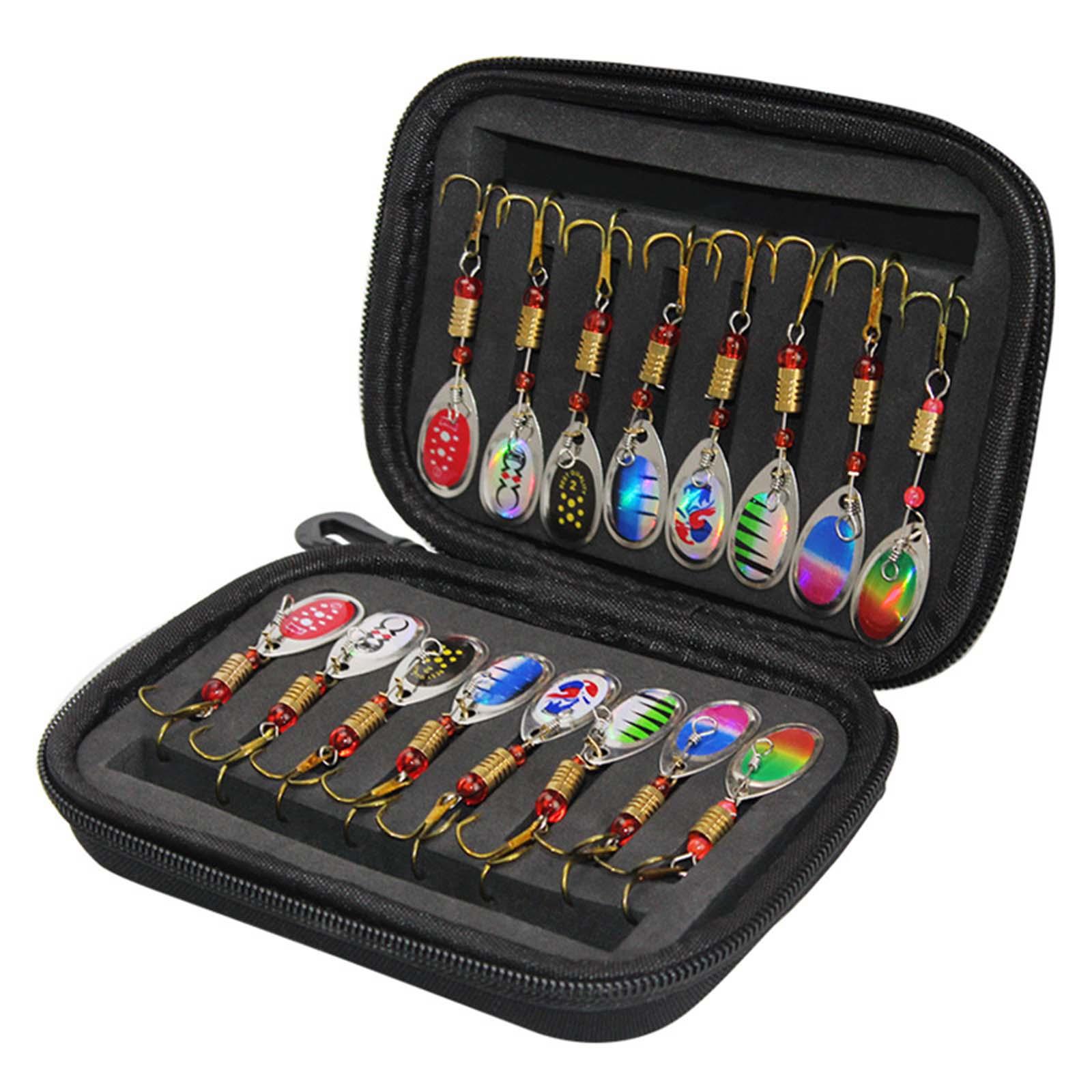 Fishing Lure Storage Bag Oxford Cloth + EVA Sequins Wallet Case for Baits Stream Spoon River