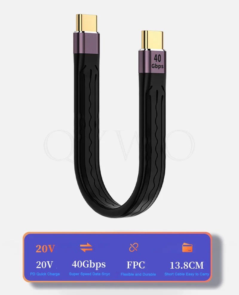 Enhance Your Audio: Type-C to Type-C Cable for USB DAC & Headphone Amplifier – Ideal for Samsung SSD T5 Connection Description Image.This Product Can Be Found With The Tag Names Computer Cables Connecting, Computer Peripherals, Headphone amplifier, PC Hardware Cables Adapters