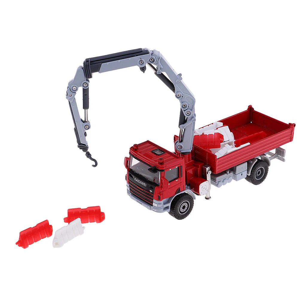 1:50 Model Car Crane Truck Diecast Transport Vehicle Kids Toy 13.9x4.8x7.8cm