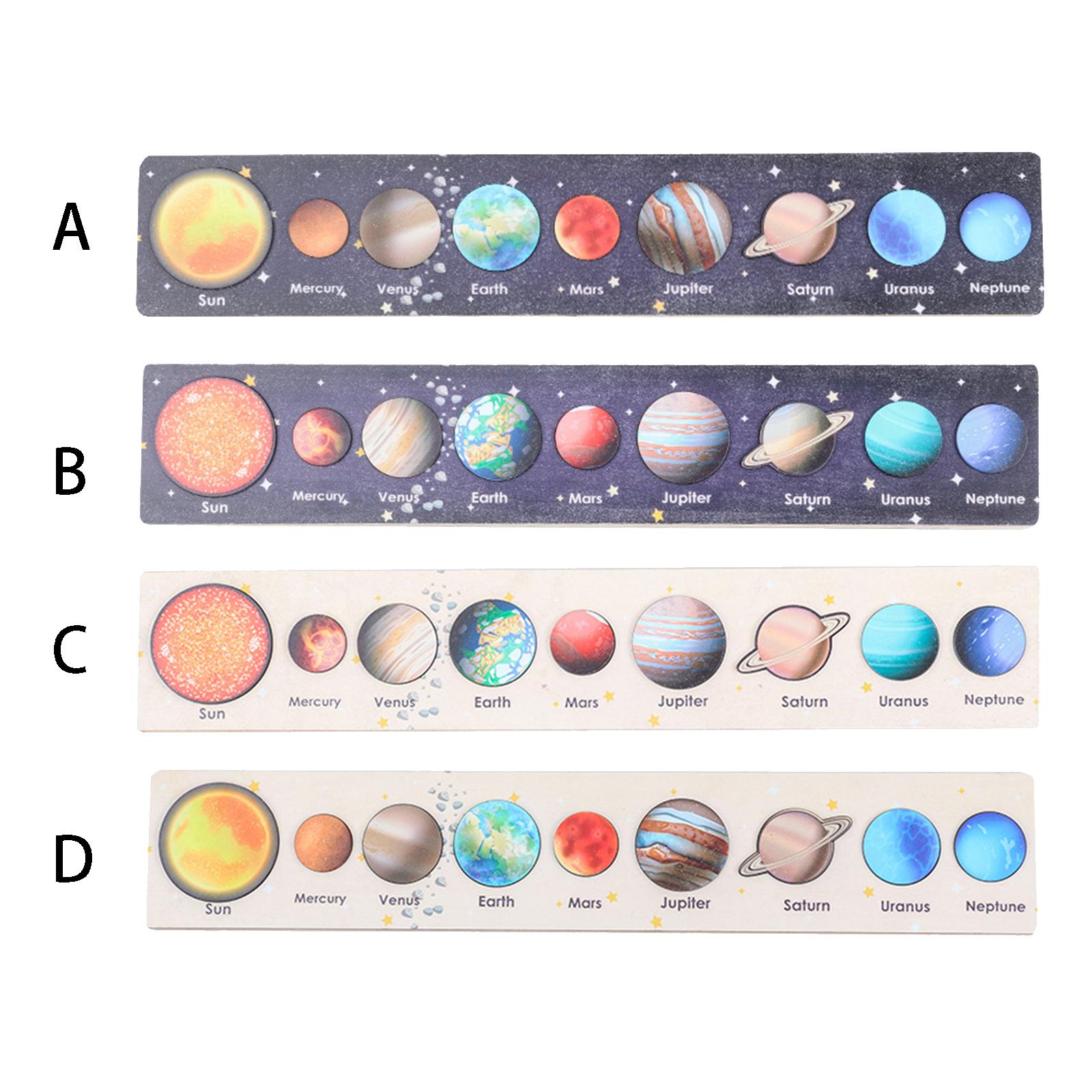 Solar System Montessori Puzzles Educational Toy Learning Bright Colors for Kids Toy