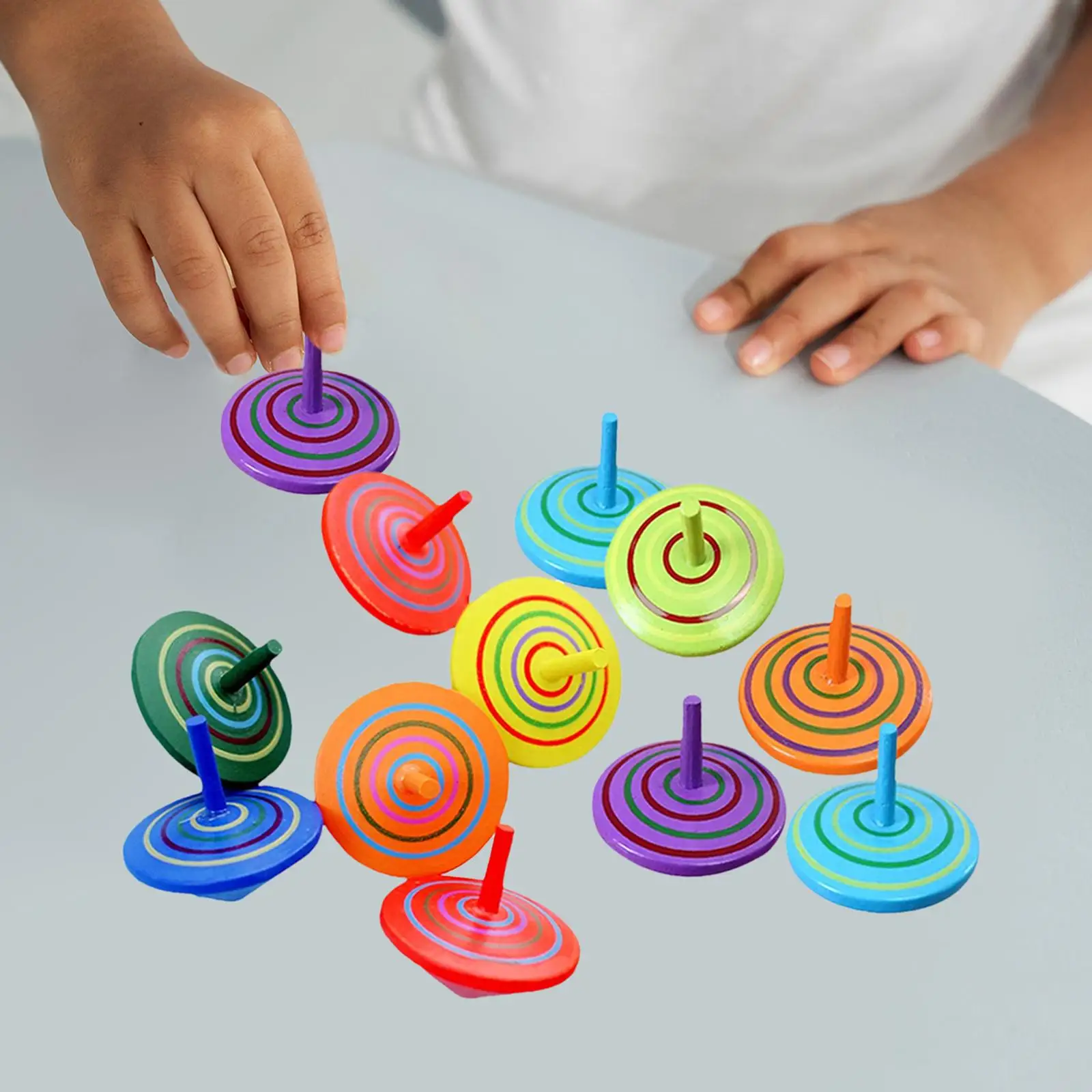Wooden Gyro Toy Developmental Hands Eye Cooperation Educational Game for Children Girls Boys Kids Birthday Gifts