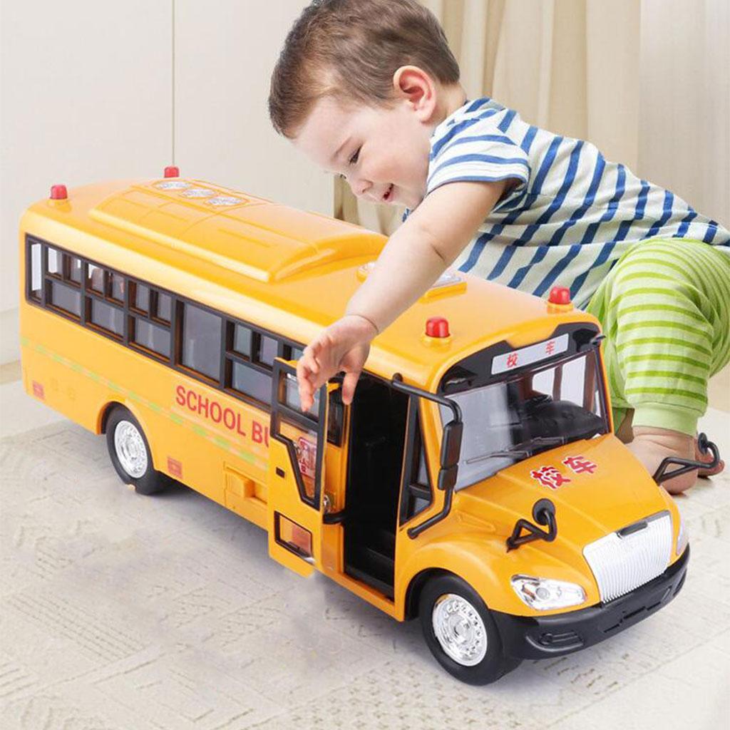 Inertial School Bus Model Toys Electronic 1Pcs for Gift Birthday Party Boys