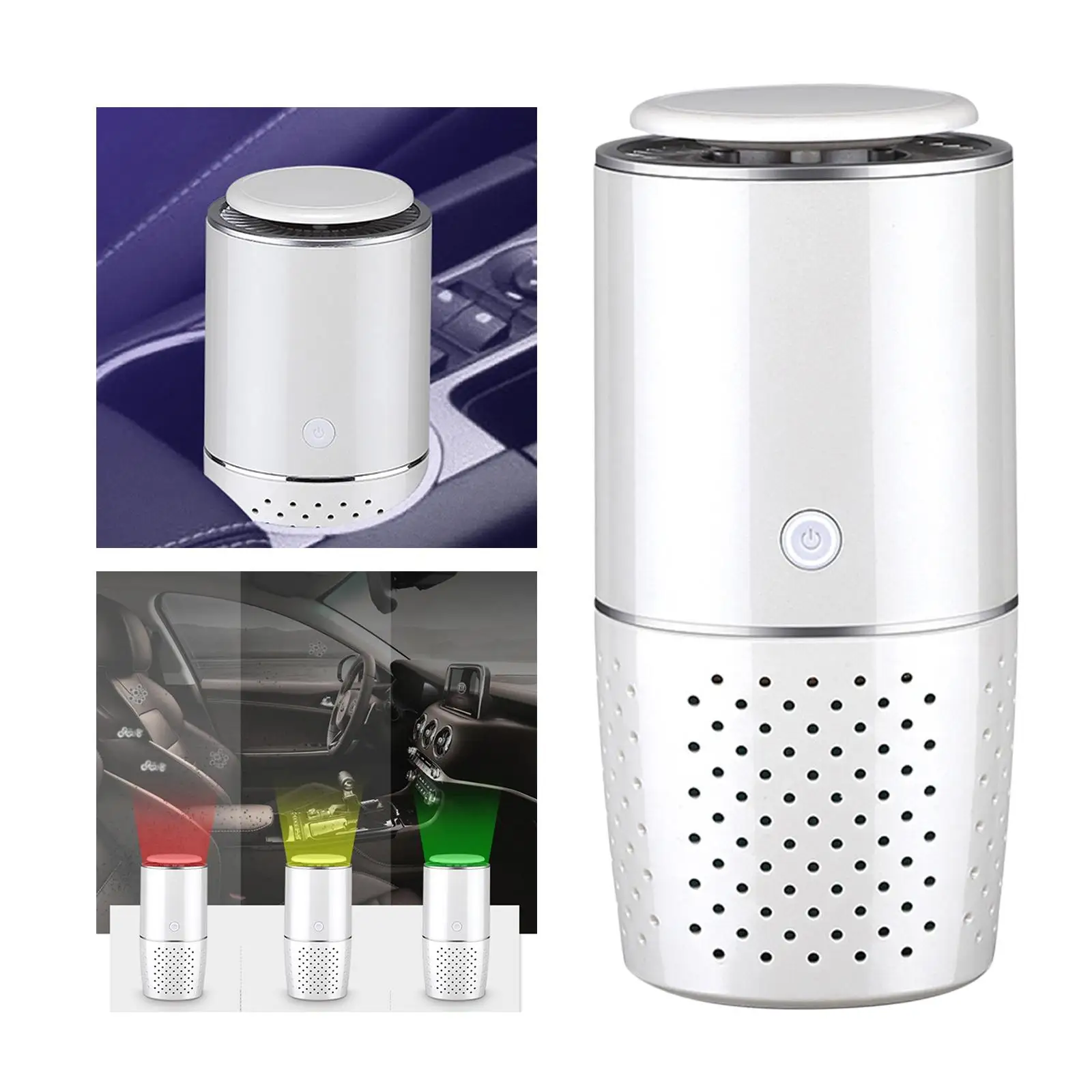  & Mini HEPA  with 3-Stage Filtration  for Car & Office, Eliminates Smoke, Dust, Pollen, Low Noise and USB Powered