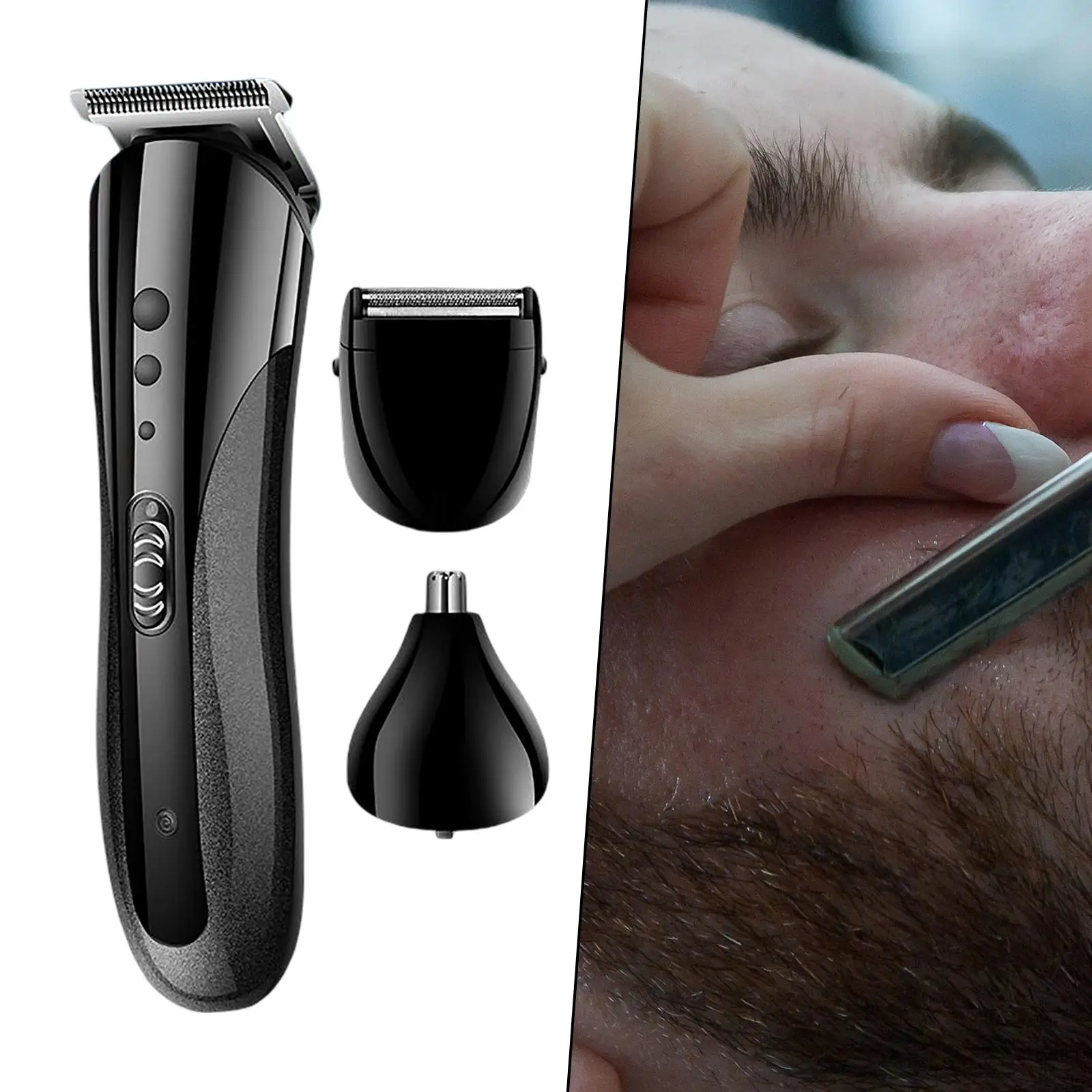 Beard Trimmer Hair Clippers Rechargeable Plug: US Professional Blade Washable Easy Operation Low Nosie Built-In Battery Durable