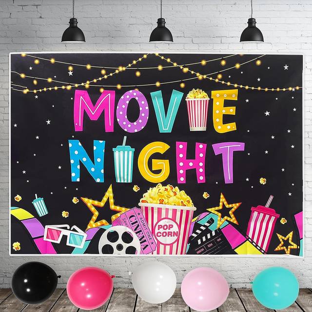 Movie Night Theme Balloons, Movie Night Party Decorations for Movie Theater  Themed Birthday Red Carpet Party Supplies - AliExpress