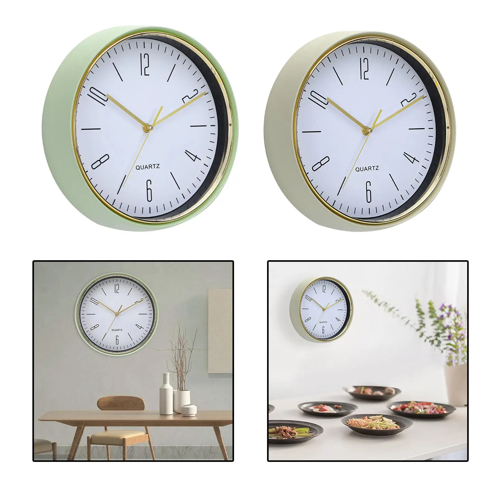 Modern Wall Clock Decorative Quartz Kitchen Living Room Silent Office Indoor