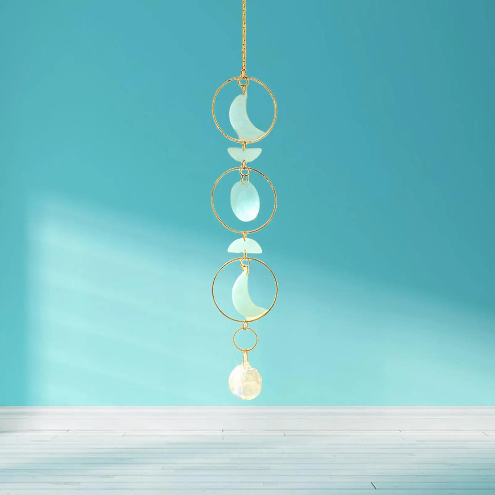 Hanging Pendant Prisms Decor with Chain Ornament for Office Wedding Decor