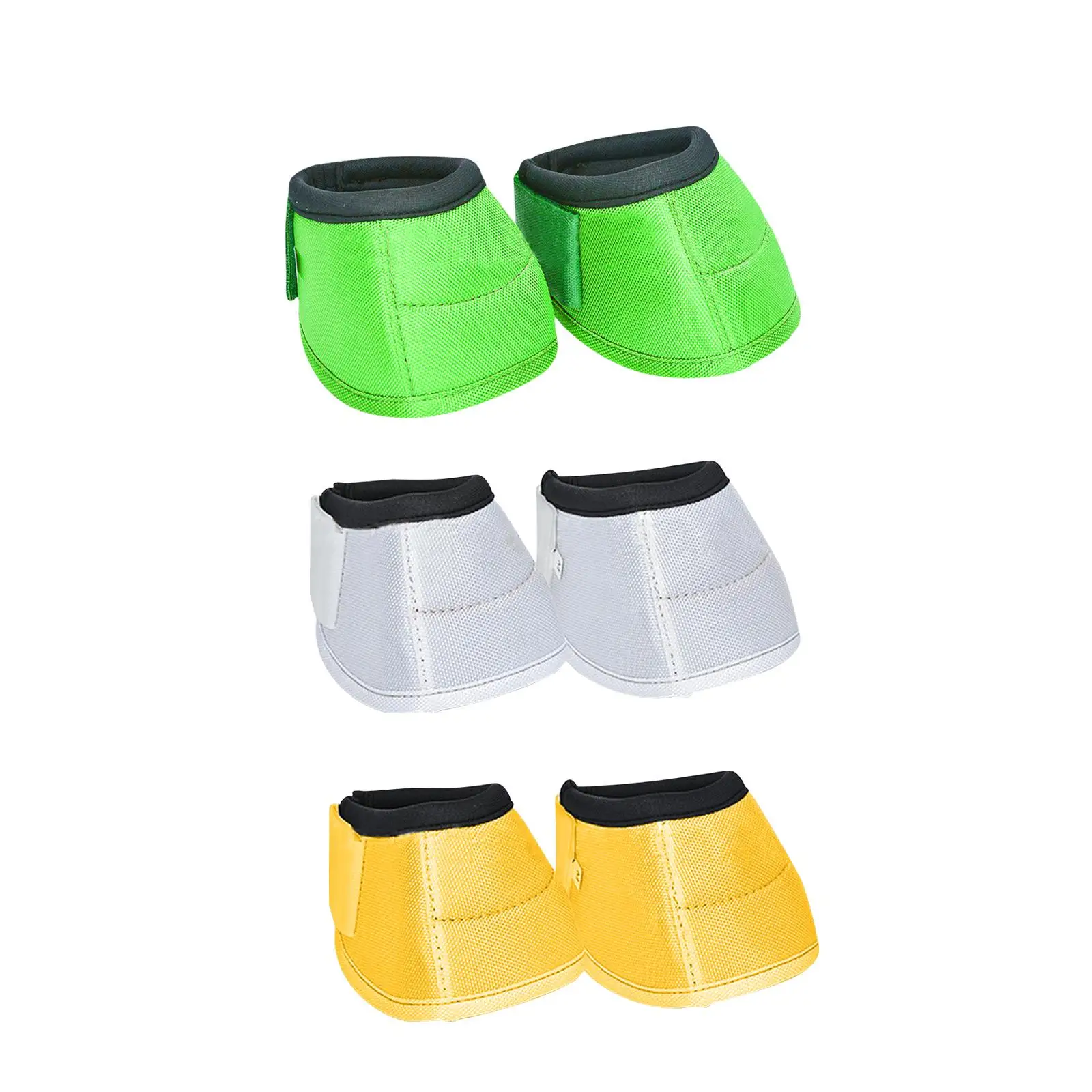 2Pcs Horse Bell Boots Horse Care Boot Durable 1680D Oxford Cloth Tear Resistant Shock Absorbing Lining for Riding and Turnout