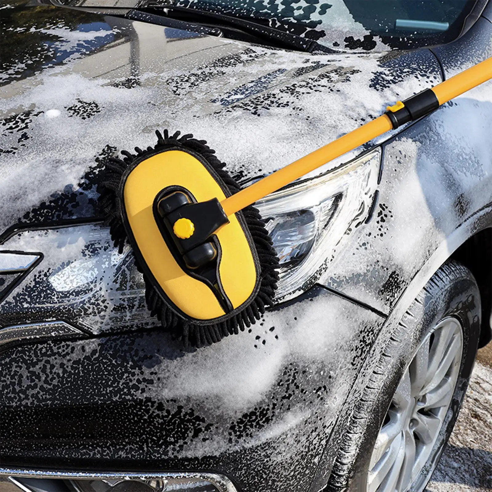  Brush, Duster Washing Large Brush Head Washing Car Tools  Absorption Scratch  Car Wash Brush Mop for Truck