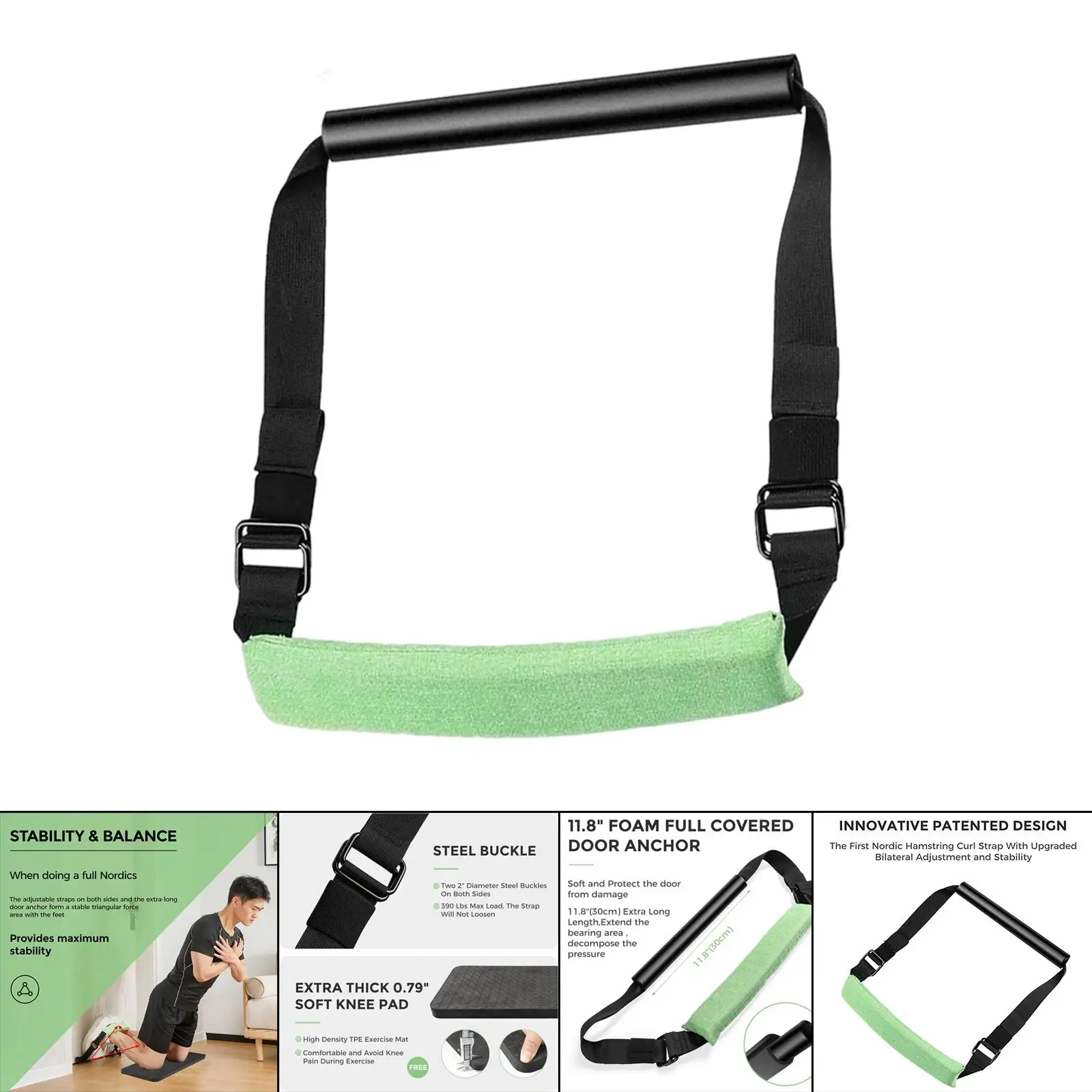 Hamstring Strap Exercise Ab Leg Home Gym Door Anchor Adjustable