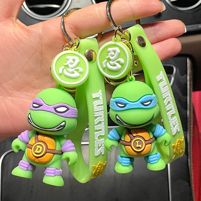 Teenage Mutant Ninja Turtles Key Chain Accessories Funny Doll Boys  SchoolBag Pendant Car Keychain Kids Boys Birthday Party Gift - AliExpress