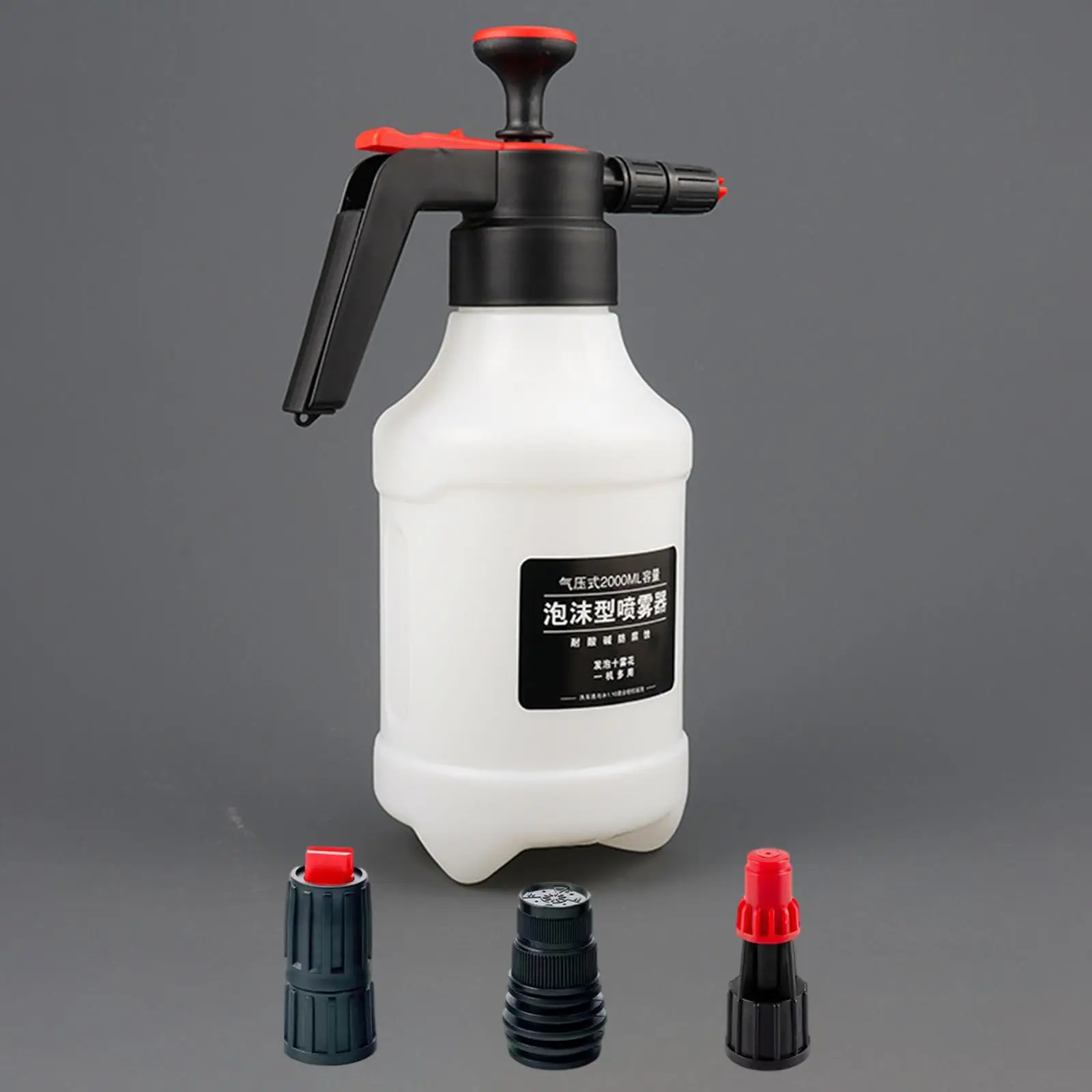 Hand Pump Pressure Sprayer, Foam Sprayer for Home, Lawn, Garden, Car Detailing and Home Window Cleaning, with 3 Spray Nozzles