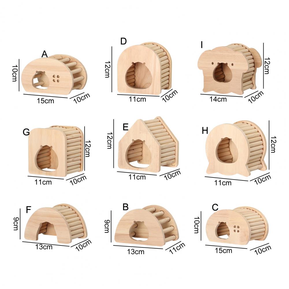 Натуральный домик для хомяка, стабильная конструкция, легкий, устойчивый к  укусам, прочный домик для хомяка для дома, гладкая поверхность