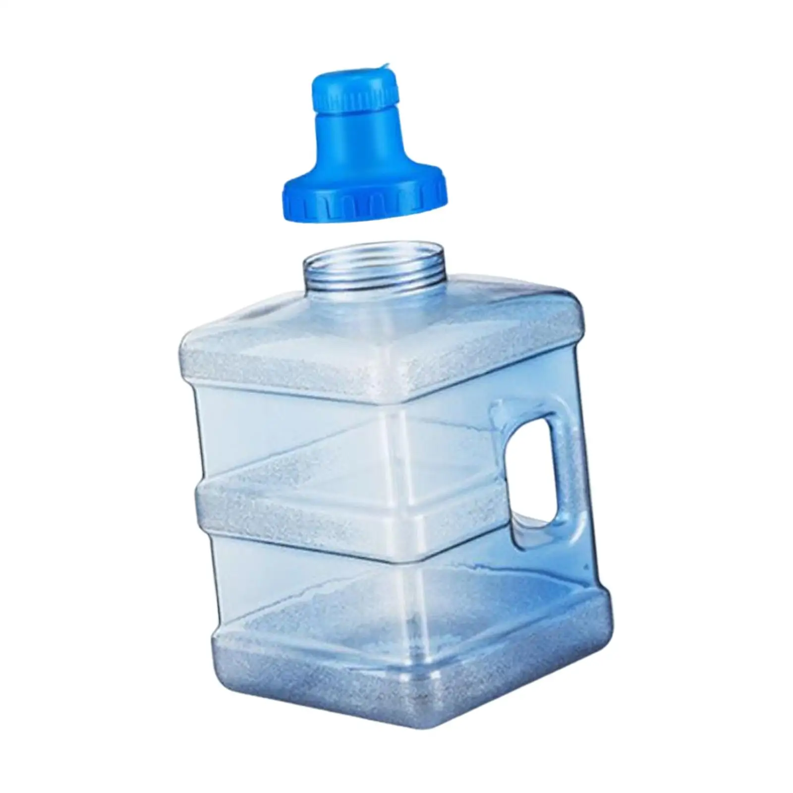 Water Bottle Container Reusable Square Water Bottle with Detachable Cap Blue