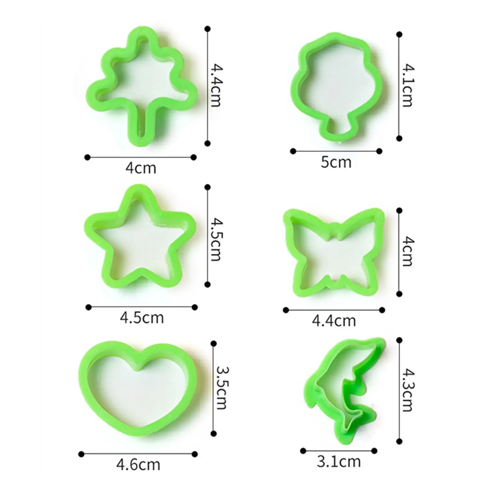 10 Pieces Polymer Clay Cutter Geometry Clay Tools Ceramic Craft Jewelry Making Lightweight Multi Shapes Cutting Models