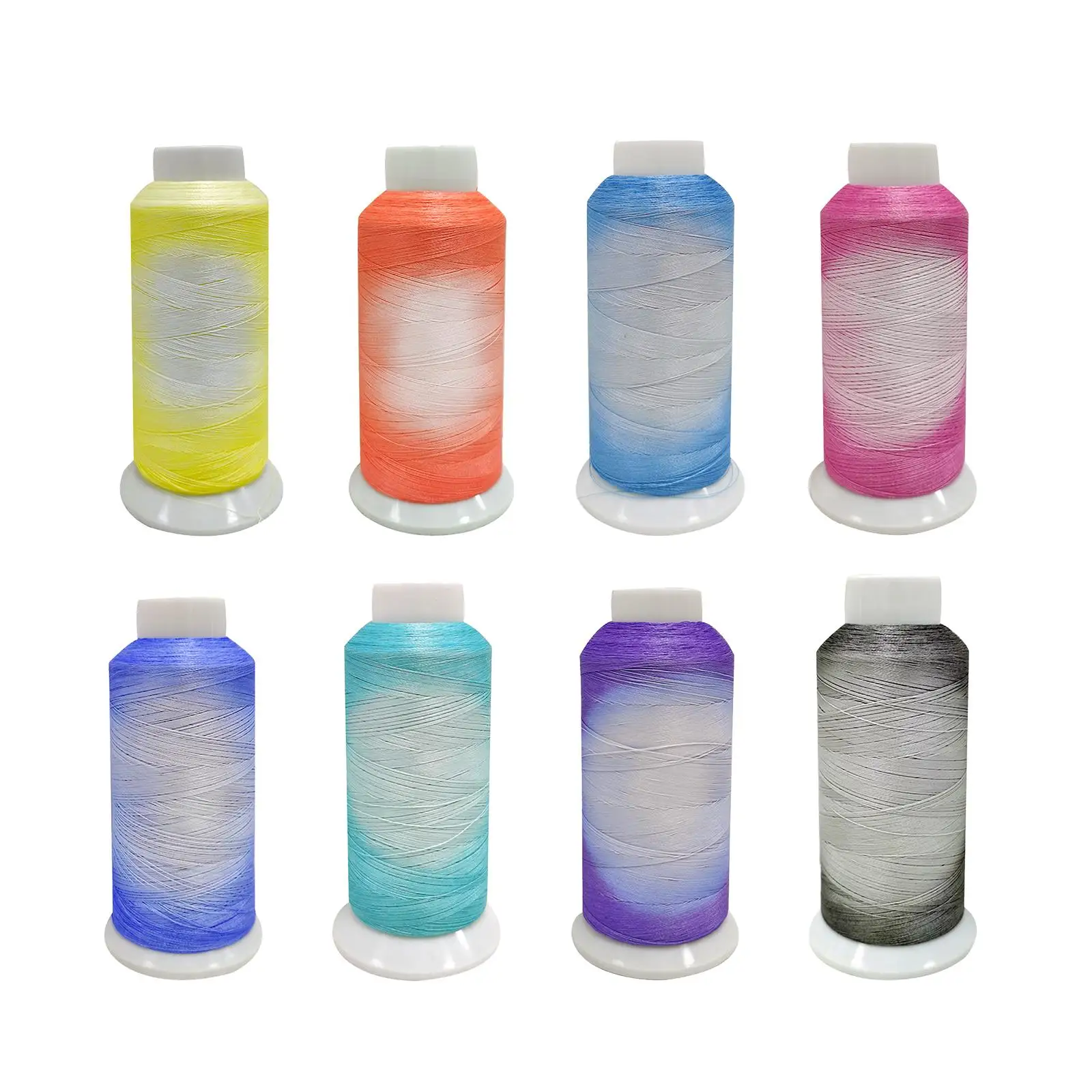 Colorful Color Changing Thread Embroidery Polyester Sewing Thread Spool Supplies for Sewing Quilting Blanket Hat Scarf