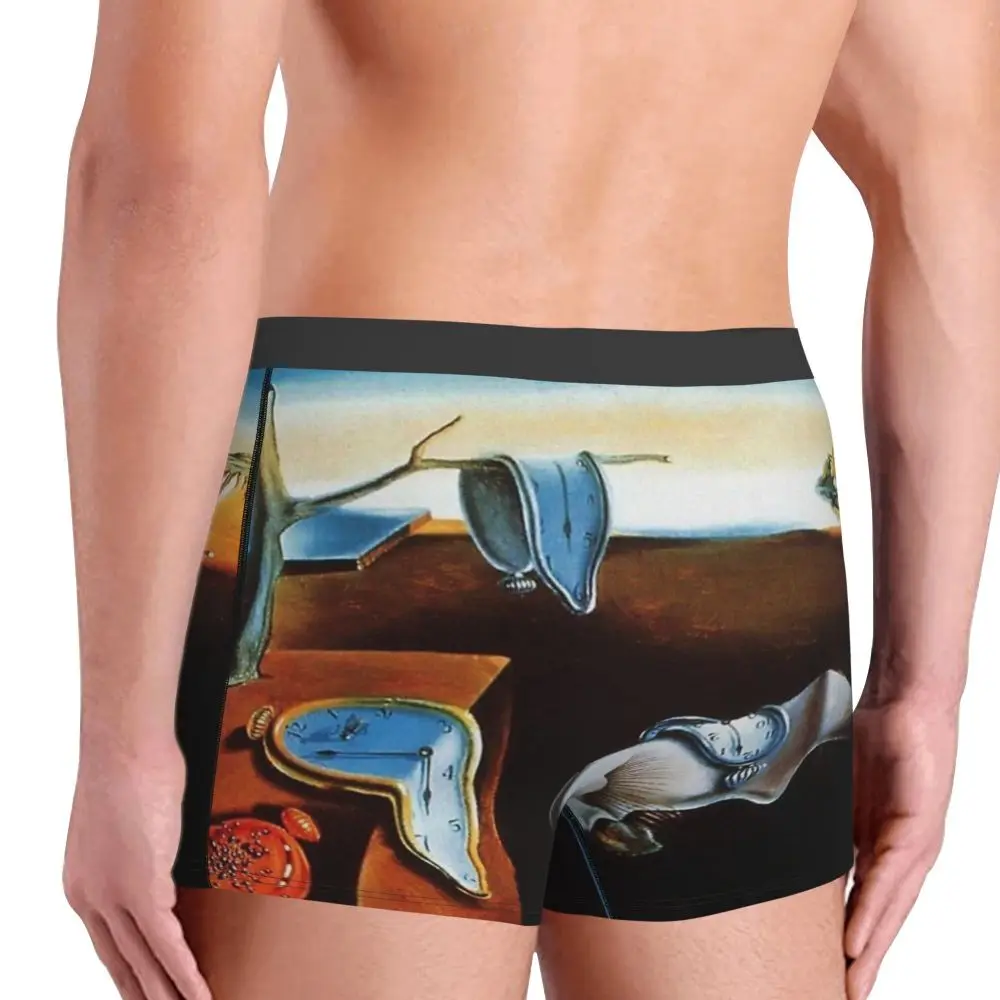 Men Boxer Briefs Shorts Panties Salvador Dali. Breathable Underwear Clock Surrealism Art Male Humor Plus Size Underpants best mens underwear