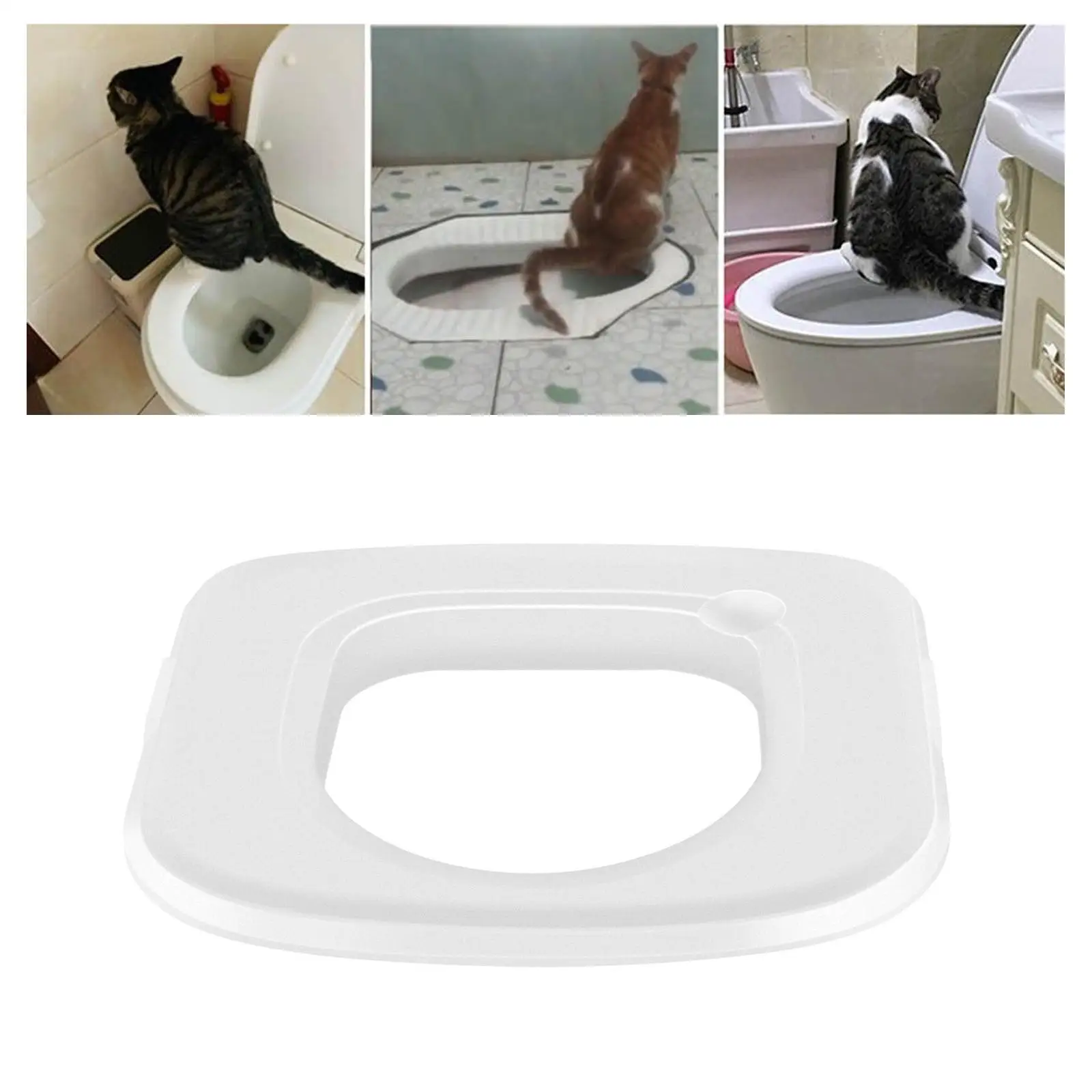 Plastic Cat Toilet Trainer, Lightweight Portable Urinal Seat Potty 