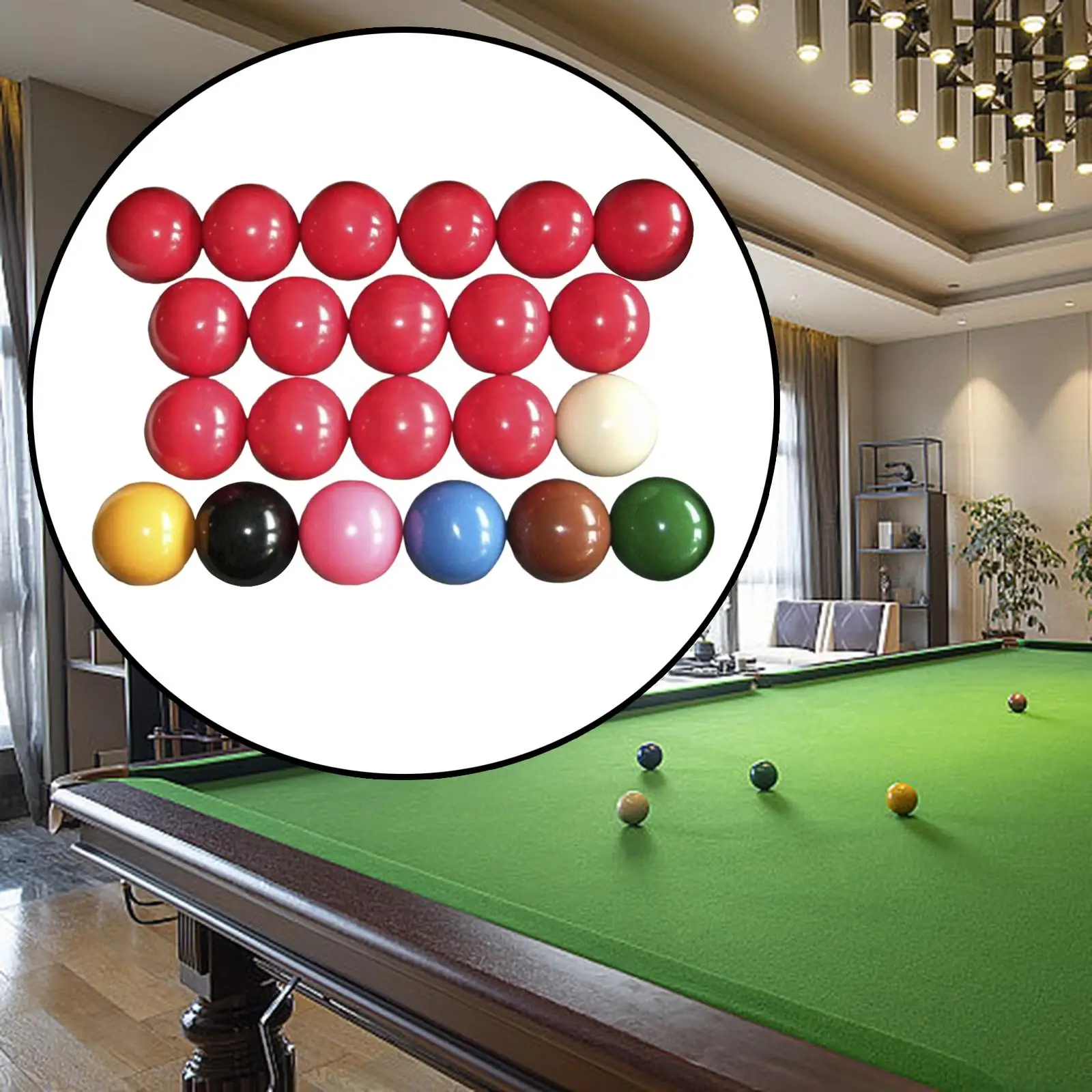 Snooker Balls Set 2 1/16 Resin Balls for Official Game Ball British Billiard