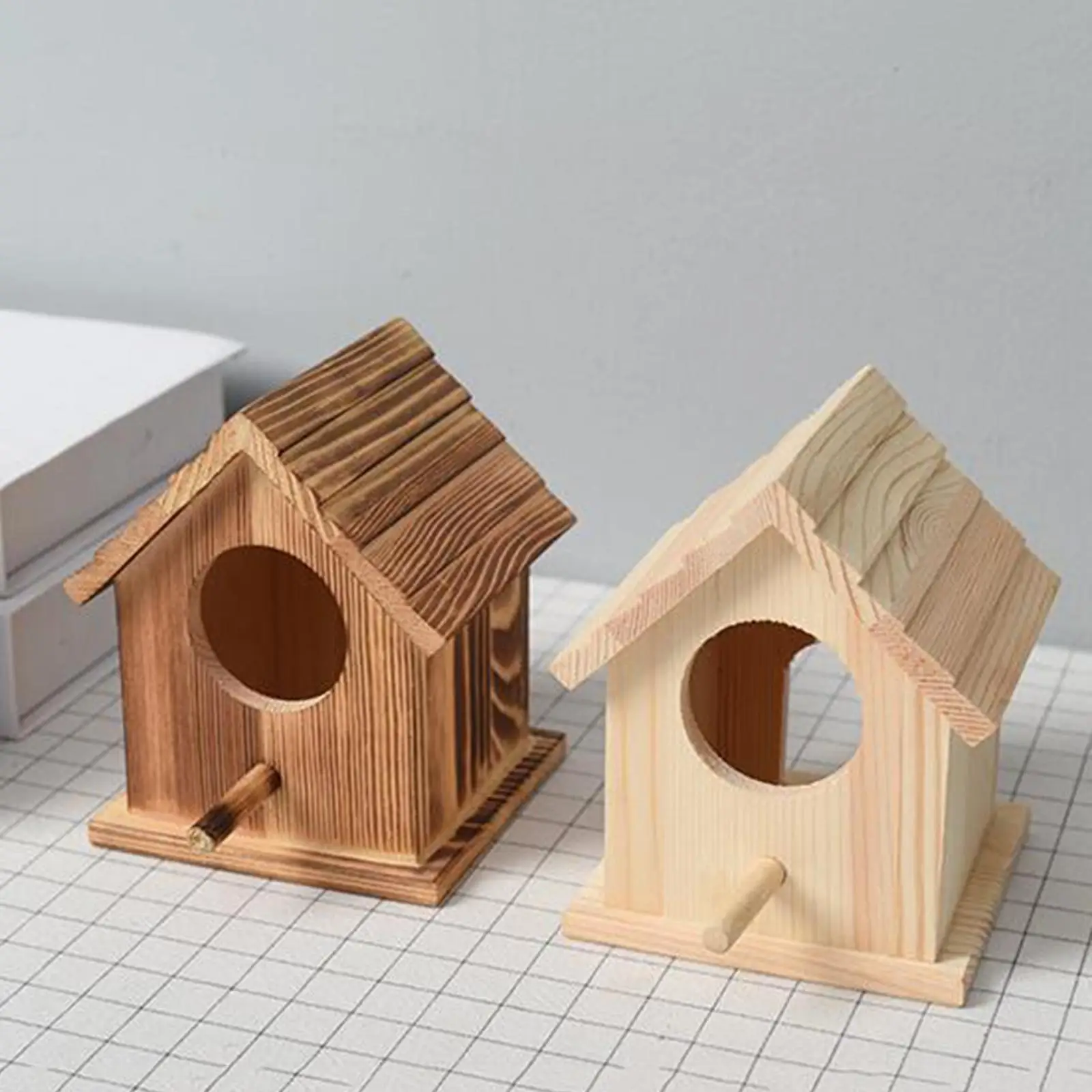 Wooden Cage House Breeding Box Nest Bird Parrot Budgie Cockatiel